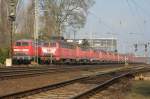 218er auf dem Abstellgleis bei Bremen. 08.04.2009