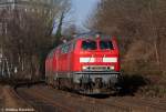 218 213-7+218 319-2 bei Itzehoe am 06.02.09.