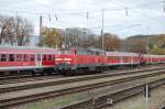 Schon aus der Ferne sah ich sie, 218 427-3, aufgenommen am 26.10.2009 beim Rangieren im Ulmer Hbf.