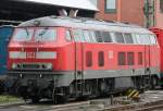 Die 218 424-0 steht abgestellt in Koblenz HBF am 22.10.2009