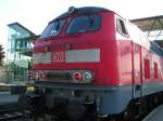 218 401-8 als  Schublok  fr RB27070 in Mhlddorf (Obb)