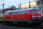 218 836 stand am 12.12.09 abgestellt in Hannover HBF