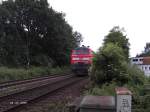 BR 218 bei den Schranken in der Nhe des Bahnhofs Wandsbek-Ost in Hamburg