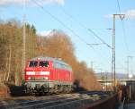 Riesiges Glck hatte ich am 5.3.2010 auf der Filsbahn kurz vor dem Bahnhof Gppingen, denn dort konnte ich die 218 823-3 (ex.