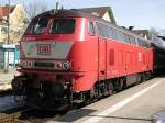 218 464-6 im Bahnhof Immenstadt,am 13.3.2004