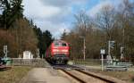 218 408-3 mit der RB 12624 (Boppard Hbf-Emmelshausen) bei der Einfahrt Boppard Fleckertshhe 1.4.10