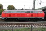 Die 218 412-5 schob die RB Hunsrckbahn mit Ost-Wittenberger von Emmelshausen nach Boppard HBF am 25.09.2010