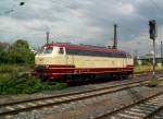 218 105 der DB RegioNetz WestFrankenBahn am 2.8.10 in Aschaffenburg. 

