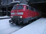 Dadurch das der Steuerwagen ausfiel musste 218 832 am 26.12.10 am IC 2037 nach Dresden Hbf in Leipzig angekoppelt werden.