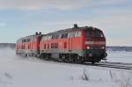 218 489 + 218 464 bei Buchloe 18.12.2010