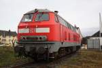 DB 218 217-8 in Koblenz-Ltzel am 4.12.2011