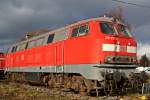 DB 218 217-8 in Koblenz-Ltzel am 17.12.2011