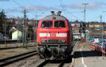 218 396-0 als LZF 72178 (Weil am Rhein-Villingen(Schwarzw) beim Halt in Donaueschingen 29.2.12