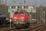 218 261-6 der DBG Lz in Gremberg am 09.03.2012