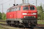 DBG/Bahnbaugruppe 218 261 am 7.5.12 als Lz in Ratingen-Lintorf.