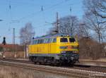 DB Netz 218 392-9 eilt als Lz durch Langwedel Richtung Hannover/Stendal.