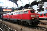 218 342 mit Schwesterlok 218 319 am 20.01.2013 auf Warteposition in Hamburg Hbf.