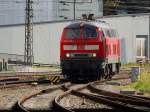 218 428-1 bei einer Verschubfahrt, Passau-Hbf; 131012