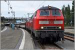 Eindrücke von unsrerer Eisenbahnreise rund um Österreich. EC191 mit 218 401-8 und 218 416-6 sind startbereit in Lindau Hbf.(29.06.2015)