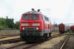 Für eine kurze Führerstandsmitfahrt stand am Tag der offenen Tür zum 100-jährigen Jubiläum im Bahnbetriebswerk Bremen Sebaldsbrück die 218 339-0 bereit.