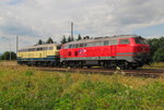 Railsystems RP 218 469-5 + 218 480-2 am 11.07.2016 bei der Fahrt in das Tanklager in Emleben.