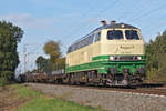 Lokomotive 218 396-0 mit dem Aluzug am 14.10.2019 in Lintorf.