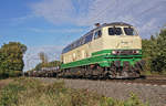 Lokomotive 218 396-0 am 21.10.2020 in Lintorf.