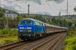 PRESS 218 055-2 mit Partyzug nach Willingen in Wuppertal, September 2023.