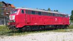 RP 218 376-2 am ehemaligen Betriebswerk Freilassing, am 12. Juni 2025.