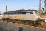 218 468-7 abgestellt in Diepholz Bahnhof.