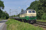Der Vulkan-Express mit dem Aluzug am 07.07.2026 in Lintorf.
Die wundersch�ne Lokomotive 218 396-0, ist wie immer, aus dem Ei gepellt. 