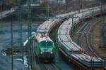 AIXrail 218 487 mit Schwellenzug in Wuppertal, M�rz 2026.