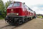 D-AIX 218 208-7 wurde zusammen mit D-MEH 212 079-8 am 19.09.2026 zum Tag der Schiene 2026 auf dem Gel�nde des Nordic Rail Service (NRS) ausgestellt.