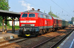 218 390 der MEG mit DPE 61407 nach Olberhau, in Neukieritzsch am 10.09.2016