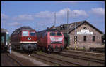 218276 traf am 9.8.1998 im Bahnhof Goslar auf 232176.
