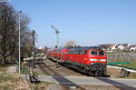 218 409-1 mit dem RE 3229 (Friedrichshafen Stadt-Lindau Hbf) in Nonnenhorn 30.3.19