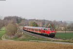 218 499-1 und 218 436-4 mit dem RE 22524 (Ulm Hbf-Aulendorf) bei Mieterkingen 6.4.19