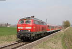 218 436-4 und 218 499-1 mit dem RE 22525 (Aulendorf-Pfullendorf) bei Dichtenhausen 6.4.19
