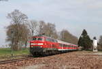 218 436-4 und 218 499-1 mit dem RE 22525 (Aulendorf-Pfullendorf) in Burgweiler 6.4.19