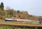 218 489+434 mit IC 2012 Oberstdorf-Dortmund am 21.11.2020 zwischen Ebersbach und Reichenbach.