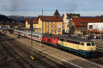 218 489-3 und 434-9 am IC InterCity 2012 in Immenstadt.