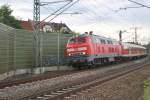 Am 13.09.2010 zieht 218 474-5 den RE 14243 nach Braunschweig in Lehrte,
