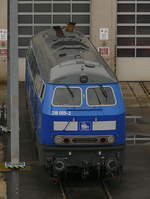 Zusehen ist die blaue 218 055 der Pressnitztalbahn welche am 26.12.