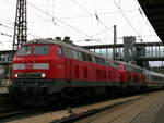 218 343 und 218 456 zogen am 2.3.20 den IC 2013 von Stuttgart Hbf nach Oberstdorf. Um 16:06 Uhr standen sie im Ulmer Hbf.