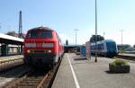 Am 12.8.2009 fand in Lindau am schönen Bodensee dieses Treffen zwischen der 218 166-7 von der RAB und der 223 067 von der Vogtlandbahn statt.