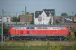 218 399-4 der Elba Logistik GmbH mit Trafotransport in Halle (Saale) 14.06.2015