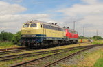 Railsystems RP 218 480-2 + 218 469-5 am 11.07.2016 in Emleben.