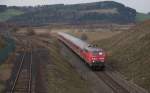 218 396 mit einem RE von Hannover nach Bad Harzburg am 13.12.2014 bei Oker.