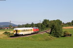 ST 92353 (Titisee-Offenburg) mit Schublok 218 463-8 bei Unadingen 20.7.16