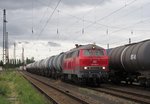 218 469-5 von Railsystems erreicht am 03.August 2016 mit ihrem Kesselzug den Bahnhof Großkorbetha.